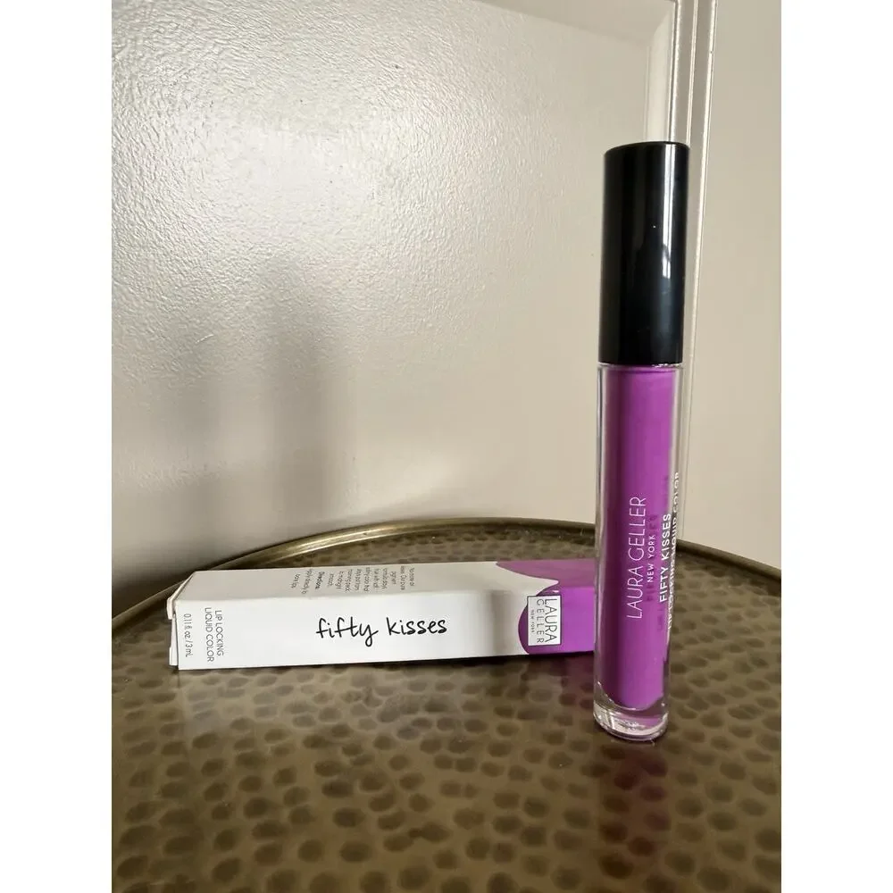 Laura Geller Fifty Kisses Lip Locking Liquid Color Orchid Love NIB Full Size